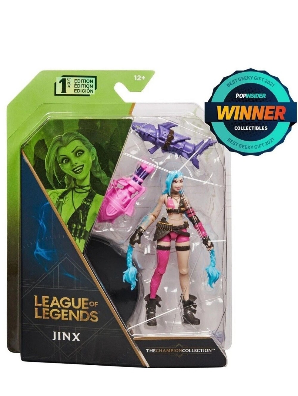 League of Legends Jinx Collectible Figure with Premium Details And 2 Accessories